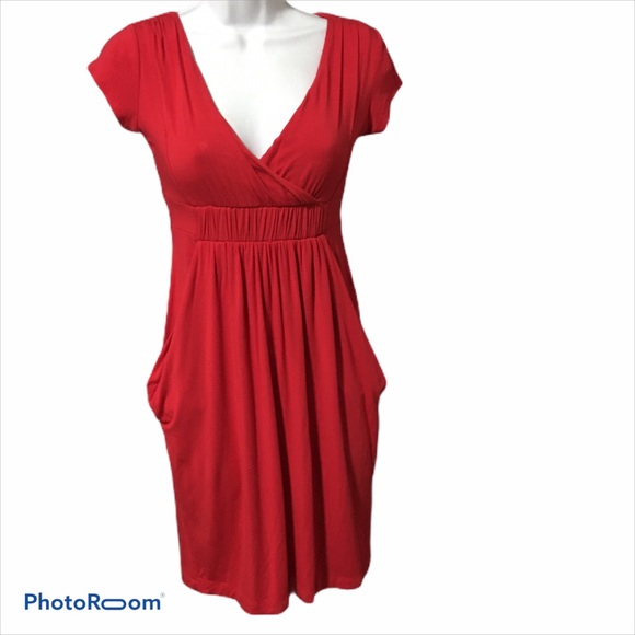 Red Dynamite Dress with Pockets